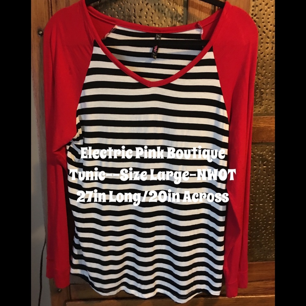 Electric Pink Boutique Brand Tunic